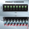 8 Gang Switch Panel 12v 24v Dc Toggle Switch Panel
