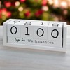 MIJOMA Yearly Countdown Calendar Wooden Cube - Permanent Yearly Table