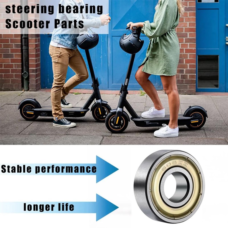 EYVRPAU 8 Pieces Skateboard Bearings, Double Shielded Small Bearings, Replacement