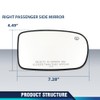 PIT66 Mirror Glass Passenger Side Compatible with Chrysler 200 300