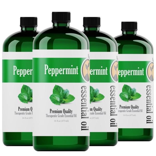 Natures-Star Peppermint Essential Oil, 4 Pack 16oz Each, 64oz Bulk,