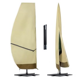 Lebouri Patio Umbrella Cover Waterproof: 600D Heavy Duty Outdoor Umbrella Cover - Cantilever Offset Parasol Cover for 9-13 FT Umbrellas