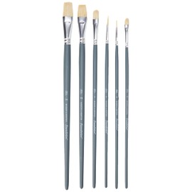 Winsor & Newton Foundation Oil Brush Long Handle, Set of 6, 7 x 1 x 4.3 cm, Multicoloured