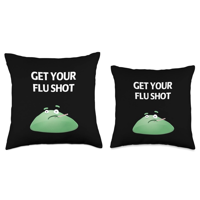 Get Your Flu Shot Throw Pillow