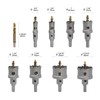 YOSIGHT 9Pcs TCT Hole Saw Kit, Triangular Shank Metal Steel