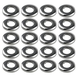 Tsnamay 20Pcs 3/4 Inches Round Chrome Plated Stainless Steel Escutcheon Flange Cover,Faucet Escutcheons Kitchen and Bathroom Water Pipe Wall Covers Cover(2.2"/56mm OD.)