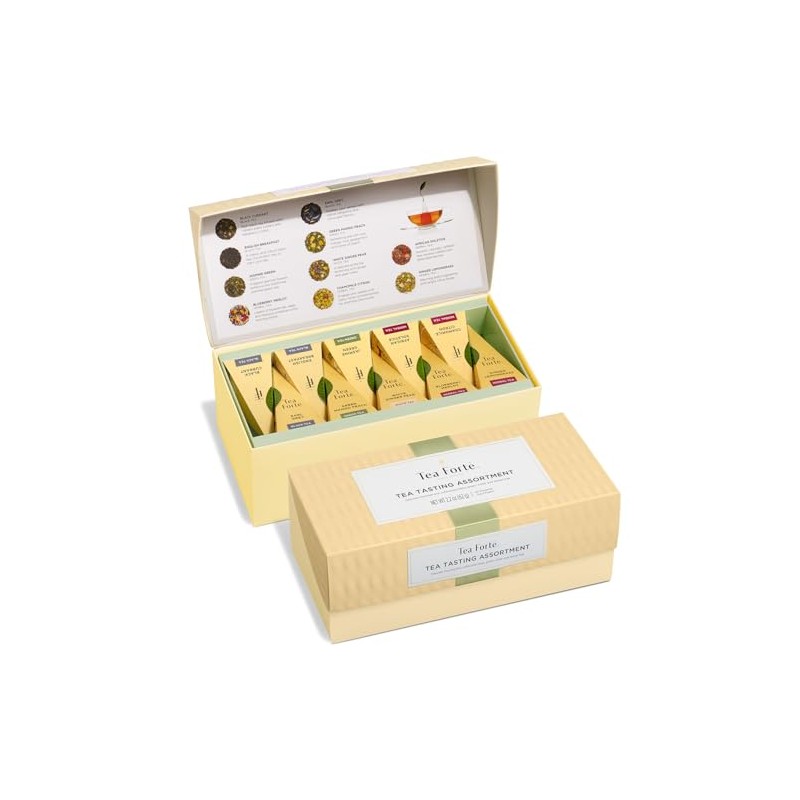 Tea Forte Premium Presentation Box Gift Set Sampler, 20 Count,