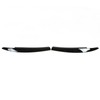 2Pcs/Set Front Headlight Eyebrow Eyelid Strips Cover Trim Glossy Black