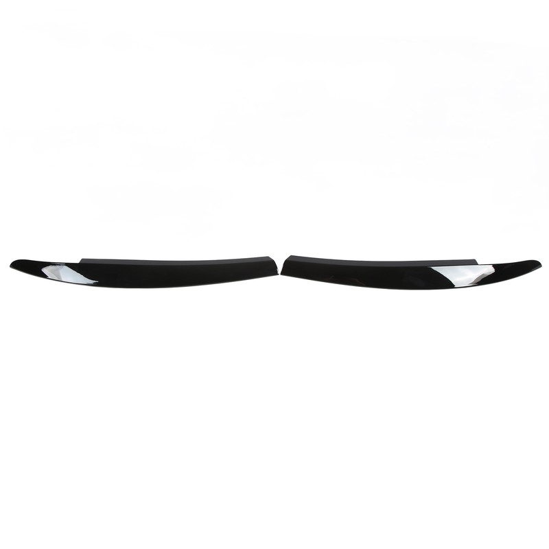 2Pcs/Set Front Headlight Eyebrow Eyelid Strips Cover Trim Glossy Black