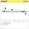 RIDEX ABS Sensor 412W0177 Rear on Both Sides