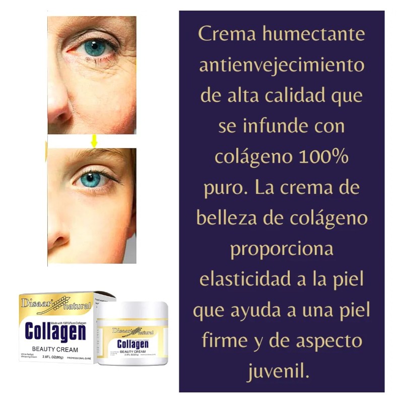 Crema De Colágeno Collagen Natural Anti Acné Y Arrugas Tipo