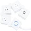 iJoy Flexible Power Strip - 3 AC Outlets and 2