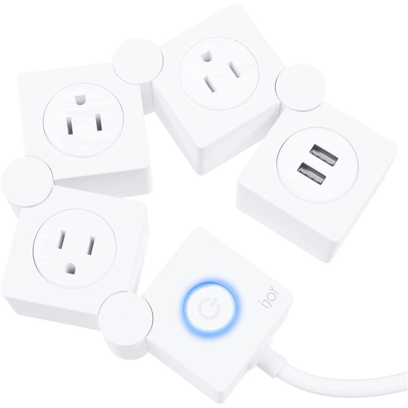 iJoy Flexible Power Strip - 3 AC Outlets and 2
