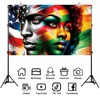 Juneteenth Photo Backdrop Happy Juneteenth Banner Pan African American 19th