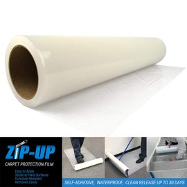 ZIP-UP Products Carpet Protection Film - 24" x 200' Floor and Surface Shield with Self Adhesive Backing & Easy Installation - CPF24200