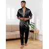 Reliwel Mens Silk Satin Pajamas Set 2 Piece Classic Pjs
