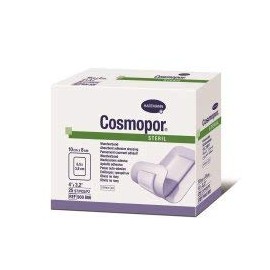 Cosmopor Sterile White Non-Woven Adhesive Rectangle Dressing, 3.125" x 4", 25 Count, 22 Packs, 550 Total
