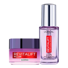 L'Oréal Paris Revitalift Filler Anti-Wrinkle Treatment Revitalift Anti-Wrinkle Treatment with Hyaluronic Acid 50 ml + Revitalift Serum Contour Eyes Refreshing Effect with Caffeine 20 ml