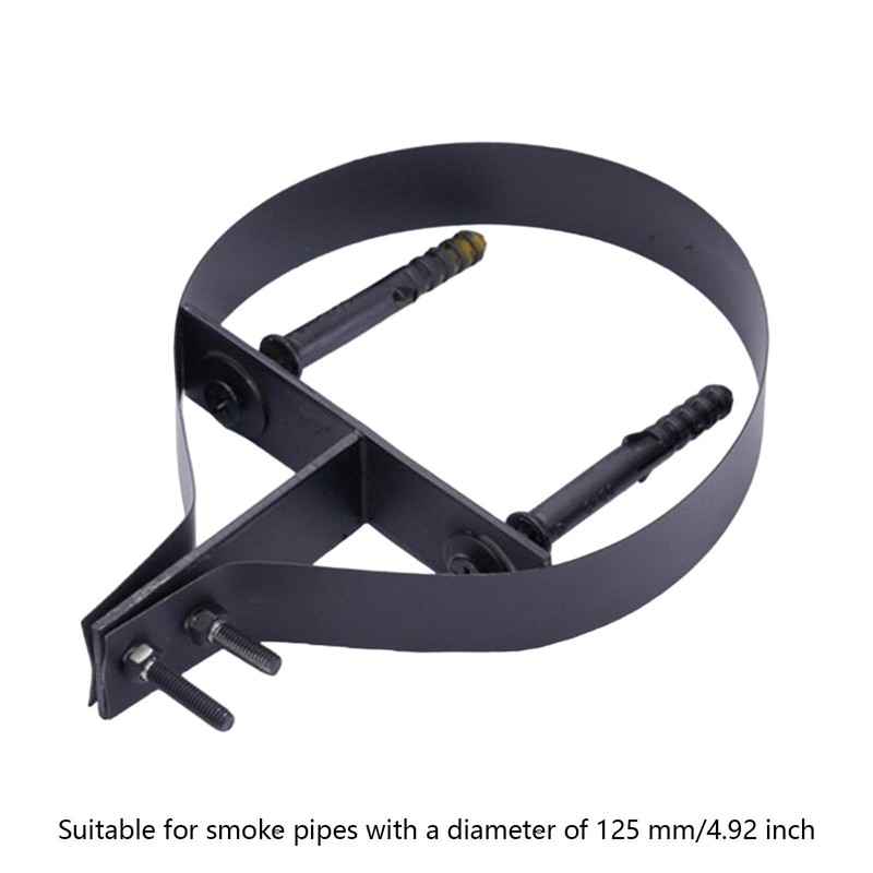 Sharplace 5" Chimney Pipe Bracket Wall Strap Pipe Clamp Metal