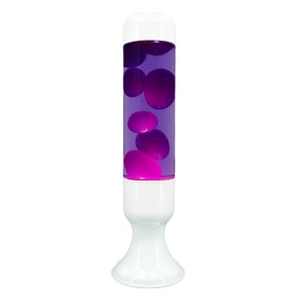 zhrisezlava 16 Inch Liquid Lamp, Purple Liquid with Purple Wax Motionin Liquid Relaxing Motion Light, Home Decor Calming and Entertaining Lamp, Amazing Gifts for Adults, White Base.