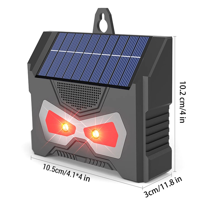 Solar Animal Deterrent Device Outdoor Electronic Raccoon Deterrent Tool with