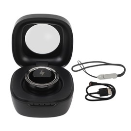 Smart Ring Multifunction Sleep Temperature Monitoring Pedometer 23mah Health Tracker Ring with Charging Case Black No. 16