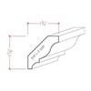 EWCR11 Colonial Crown Moulding Trim, 3/4" x 2-5/8", Poplar, 94"