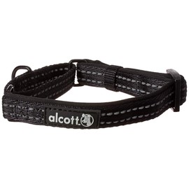 Alcott Martingale Collar with Reflective Stitching & Neoprene Padding, Small, Black