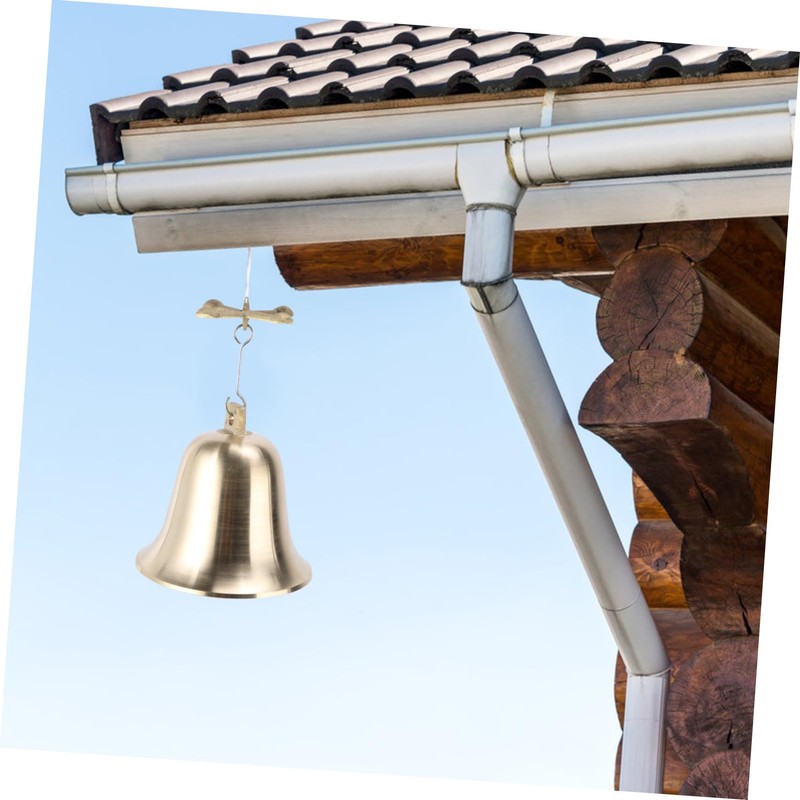 Sosoport Brass Ring Chime Classic School Bell Design Call Service