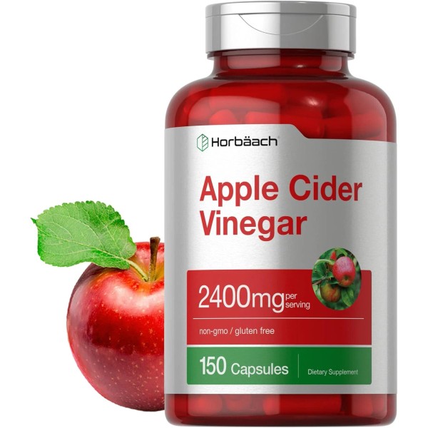 Horbäach Apple Cider Vinegar Capsules | 2400mg | 150 Count