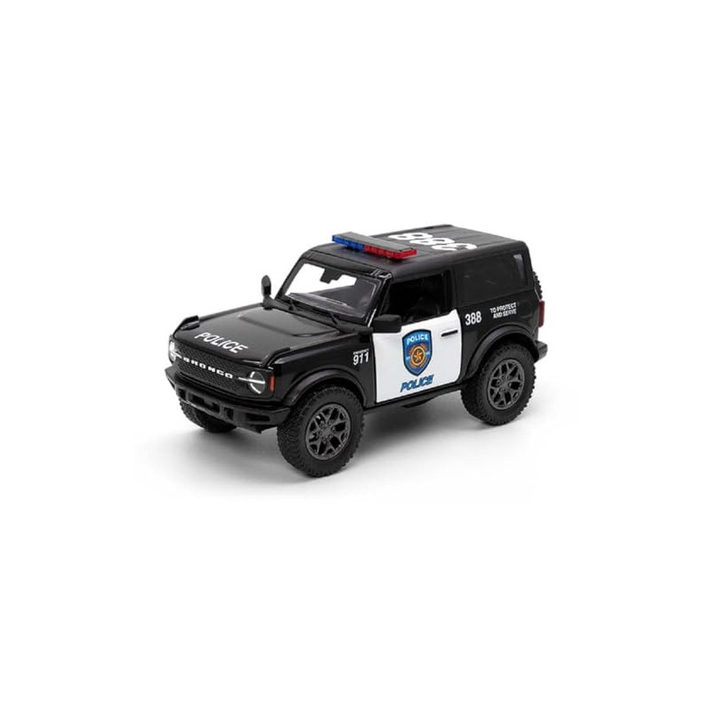 KiNSMART 2022 Ford Bronco SUV Police Edition 5 Inch 1:34