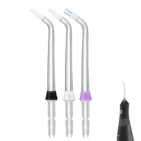 3 Pack Replacement Tips Compatible with BURST Electric Water Flosser,