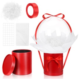 AmazingSpark Surprise Gift Box with Balloons Kits for Family Friends Men Women Birthday Weddings Christmas Baby Showers Gift (Red, White)