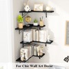 Love-KANKEI Corner Shelf Wall Mounted,Floating Wall Shelves for Storage,Rustic Wood