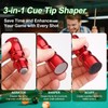 Msuhettu 2 Pack Premium Pool Cue Tip Tools, 3-in-1 Billiard