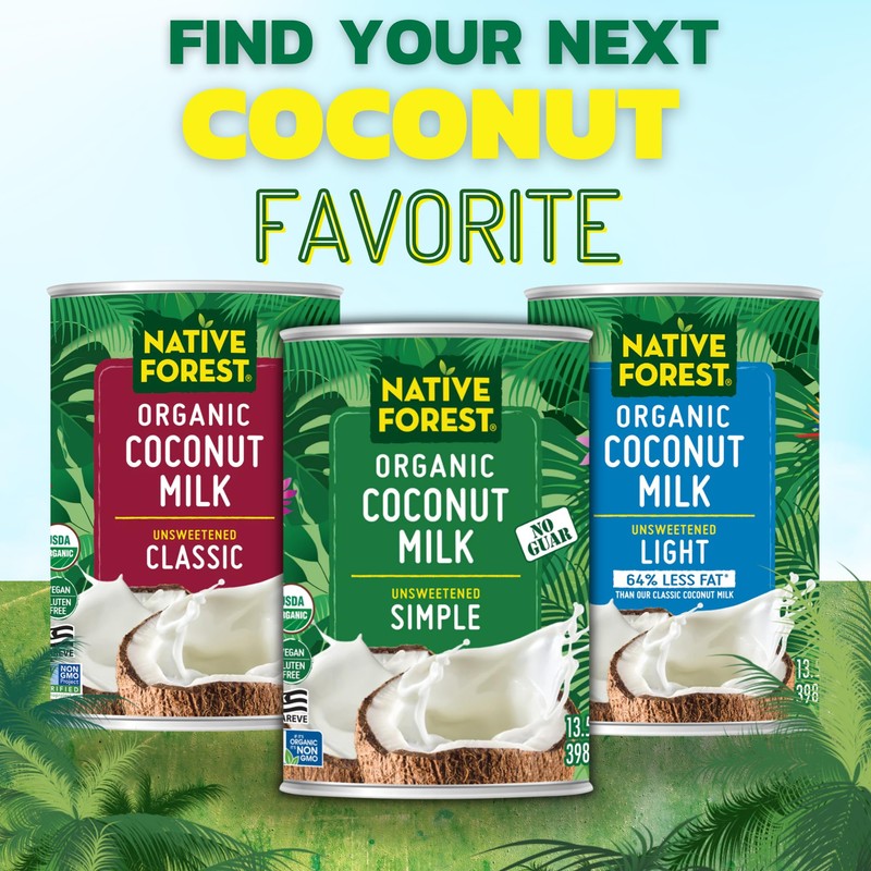 Native Forest Organic Unsweetened Premium Coconut Cream - Canned Coconut