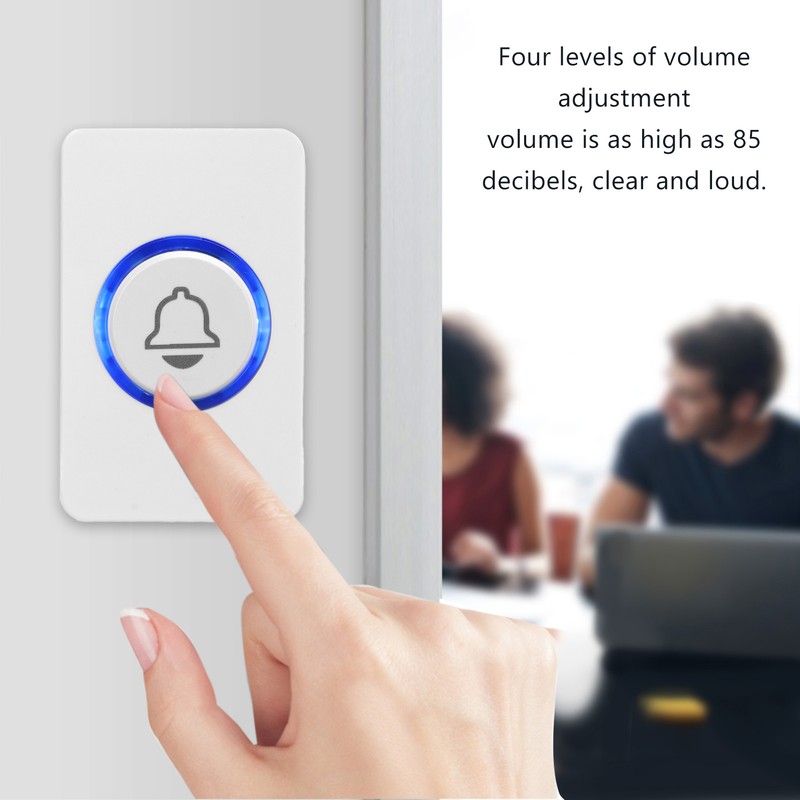 Remote Control Doorbell Wireless Long Distance Loud Volume Stick Music