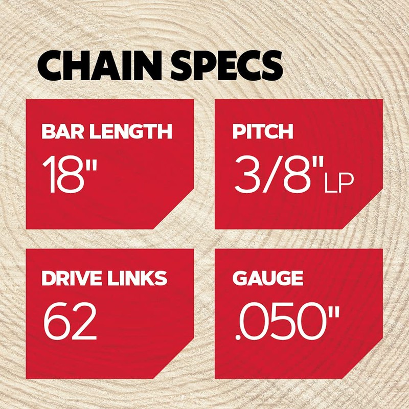 Oregon S62 AdvanceCut Chainsaw Chain for 18-Inch Bar, 62 Drive
