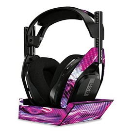 MightySkins Carbon Fiber Skin Compatible with Astro A50 Wireless Headphones + Base Station (Gen 4) - Pink Melt | Protective, Durable Textured Carbon Fiber Finish | Easy to Apply | Made in The USA