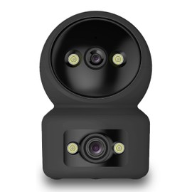 ECO-TH Dual Lens Indoor Pan/Tilt Pet Smart Security Camera, 1080p HD Dog Camera with Speaker,2.4GHz Night Vision,Motion Detection Indoor Security Camera for Pet Monitor, Cloud & SD Card Storage.