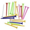 50x Golf Tees Zero Friction 70mm Assorted Colors Plastic Wedge