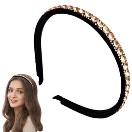 Traziewell Ladies Headbands Glitter Hairband Golden Headband Fashion Headpiece for Party Decorative Hair Accessories for Women and Girls Hairbands 2912