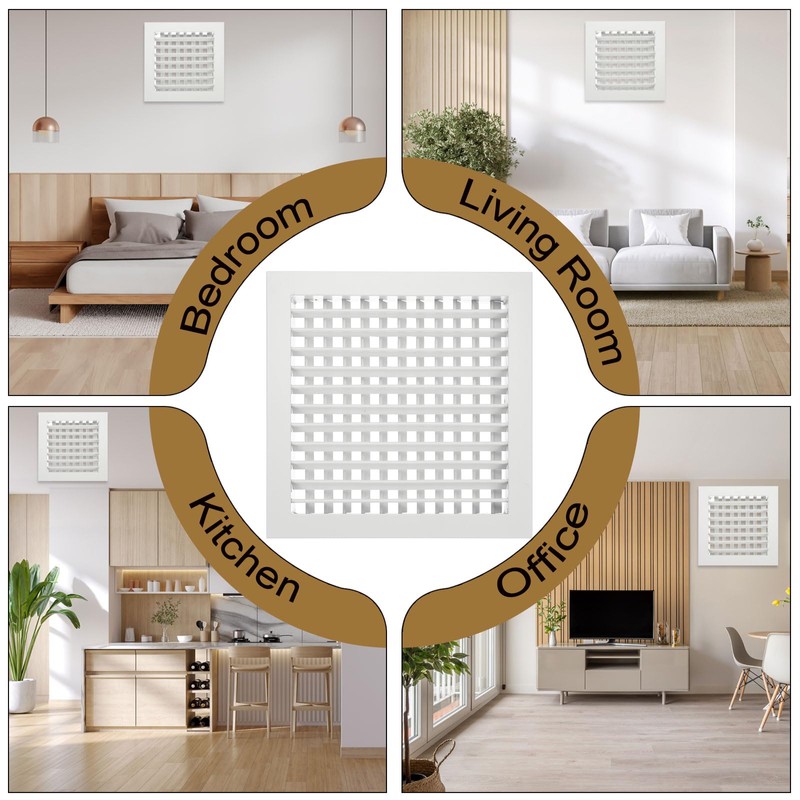 PATIKIL 12" x 12" Adjustable Air Supply Diffuser, Aluminum Double