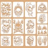 13Pcs Halloween Stencils, Skull Stencils for Halloween Decor