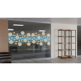 Vintage Vibes: Retro-Inspired Mid Century Modern Circles Wall Decal - Geometric Design for Minimalist 70s Retro Home Decor