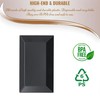 Kaya Elegant Rectangular Black Plastic Dessert Plates (5.5" x 8.5")