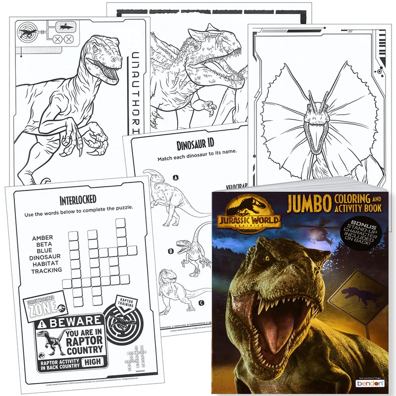 Jurassic World Jumbo Coloring and Activity Book - 64 Pages