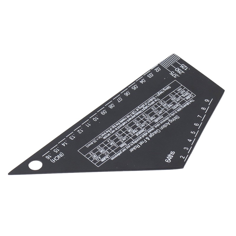 Guitar String Action Gauge Ruler Tool Stainless Steel Electric Guitar