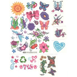 Savvi Glitter Tattoos ~ Blooming Butterfly (Over 50 Tattoos)