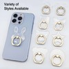 [2 Pack] Transparent Finger Ring Cell Phone Ring Holder Stand,360